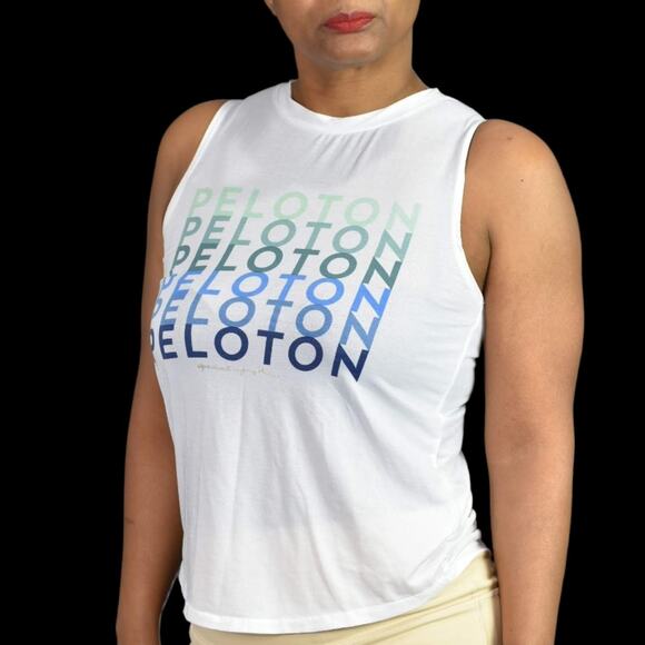 Spiritual Gangster Peloton Tank Top White Graphic Crewneck Sleeveless Size XS - Picture 14 of 14